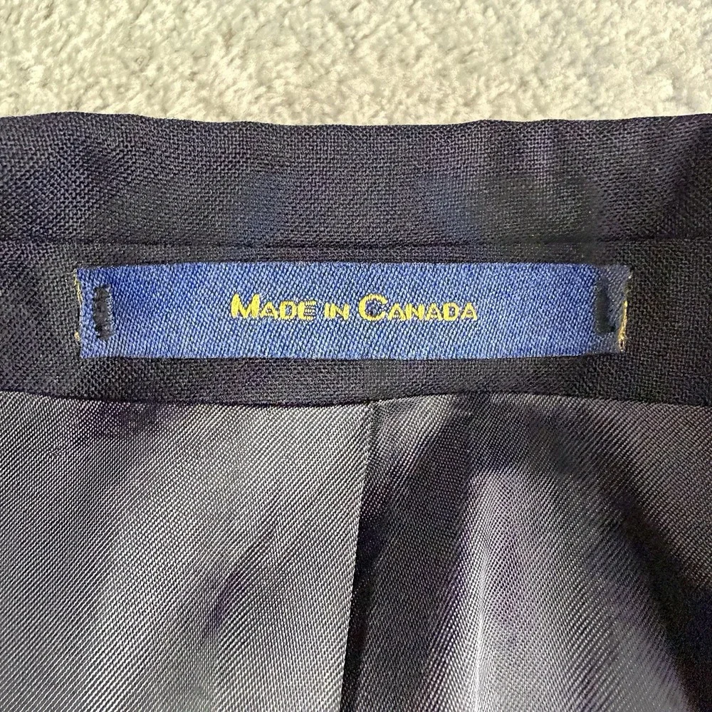 Ralph Lauren Vtg Polo University Club Blazer Mens 46L Navy Wool Double Breasted